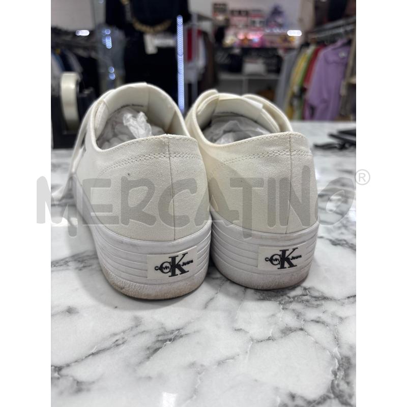 SCARPE DONNA CALVIN KLEIN JEANS BIANCO TELA CON PARA  | Mercatino dell'Usato Benevento 4