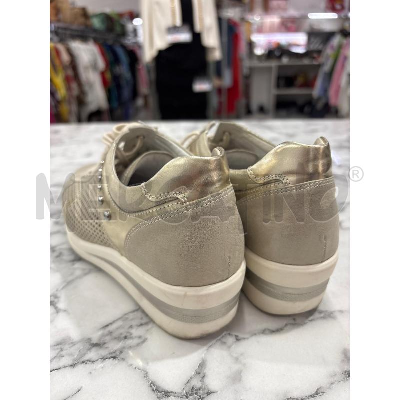 SCARPE DONNA DORATO NERO GIARDINI  | Mercatino dell'Usato Benevento 3