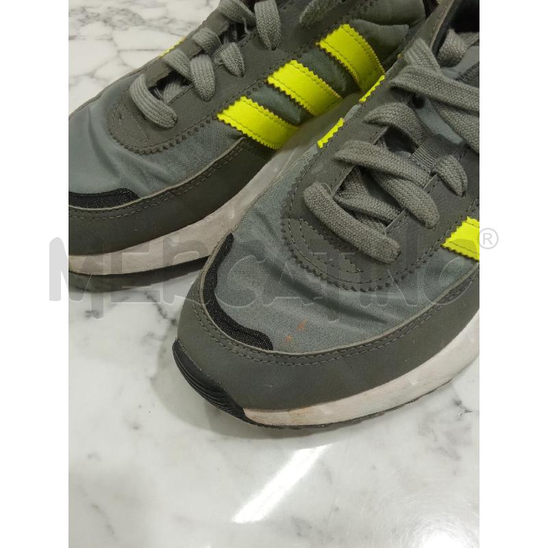 SCARPE DONNA GRIGIE STRISCE GIALLE FLUO | Mercatino dell'Usato Benevento 4