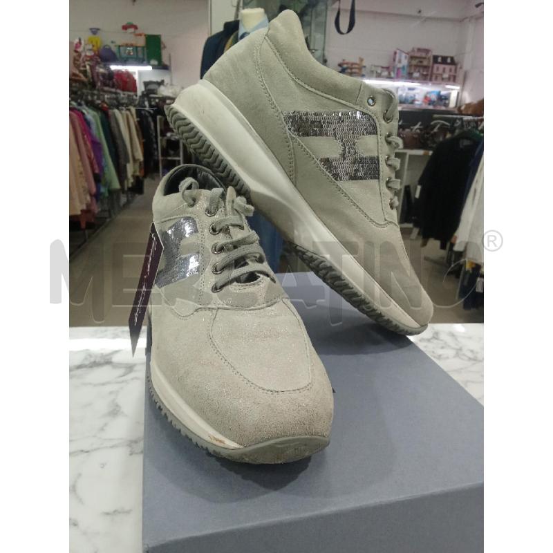 SCARPE DONNA HOGAN GRIGIO PAILLETTES CASCATA INTERACTIVE  | Mercatino dell'Usato Benevento 1