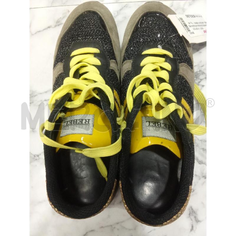 SCARPE DONNA HOGAN REBEL GRIGIO NERO INS GIALLO | Mercatino dell'Usato Benevento 4