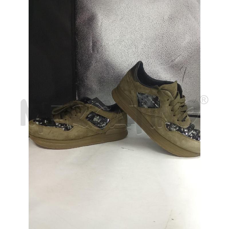 SCARPE DONNA HOGAN VERDE CAMOSCIO CON PAIETTE | Mercatino dell'Usato Benevento 1