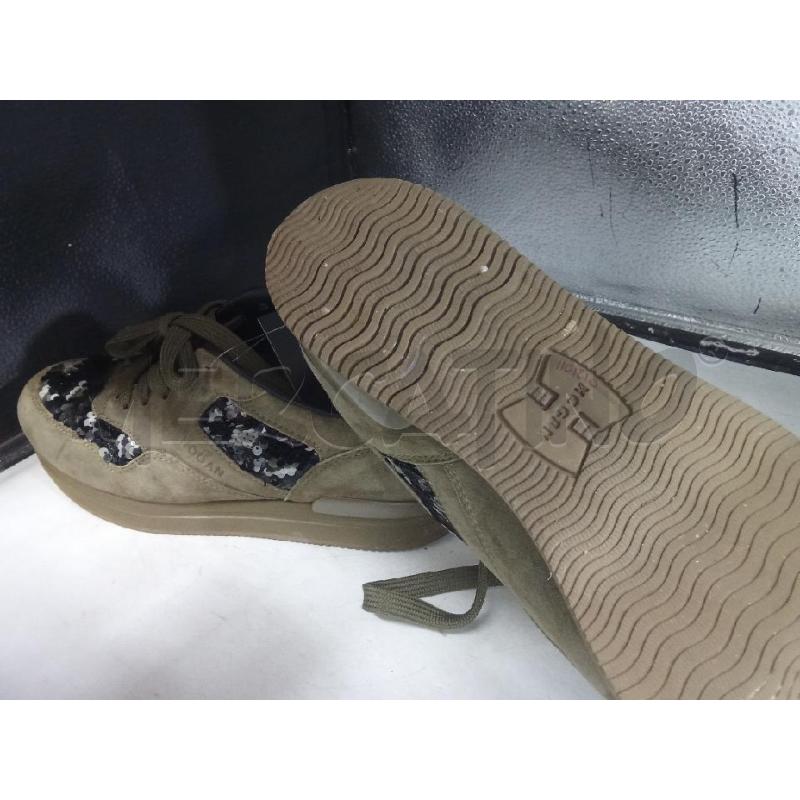 SCARPE DONNA HOGAN VERDE CAMOSCIO CON PAIETTE | Mercatino dell'Usato Benevento 3