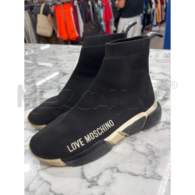SCARPE DONNA LOVE MOSCHINO NERE MODELLO CALZINO  | Mercatino dell'Usato Benevento 1