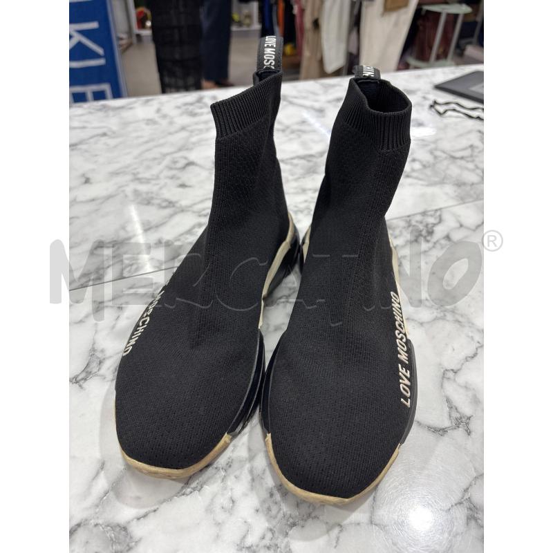SCARPE DONNA LOVE MOSCHINO NERE MODELLO CALZINO  | Mercatino dell'Usato Benevento 2