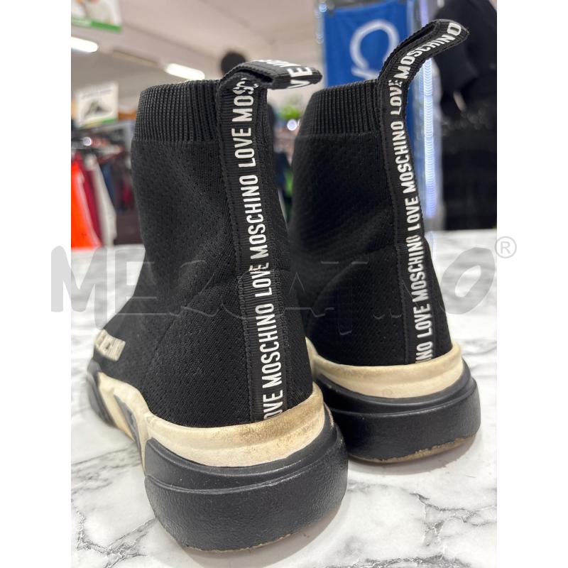 SCARPE DONNA LOVE MOSCHINO NERE MODELLO CALZINO  | Mercatino dell'Usato Benevento 3