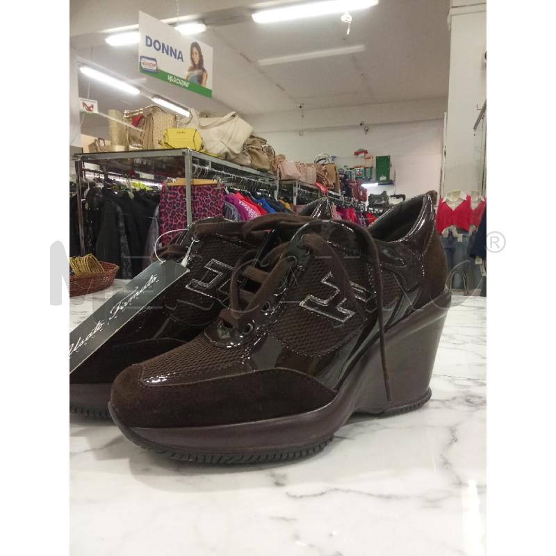 SCARPE DONNA MARRONE LUCIDO HOGAN ZEPPA | Mercatino dell'Usato Benevento 1