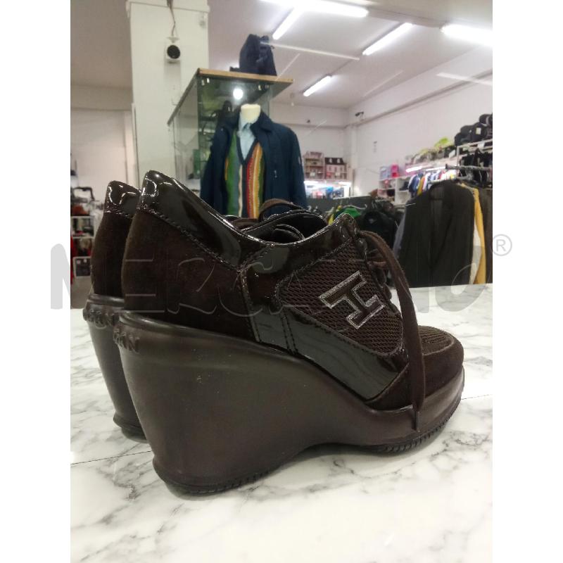 SCARPE DONNA MARRONE LUCIDO HOGAN ZEPPA | Mercatino dell'Usato Benevento 3