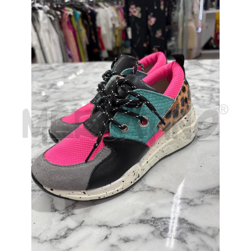 SCARPE DONNA ROSA NERO TURCHESE JANESSA | Mercatino dell'Usato Benevento 1