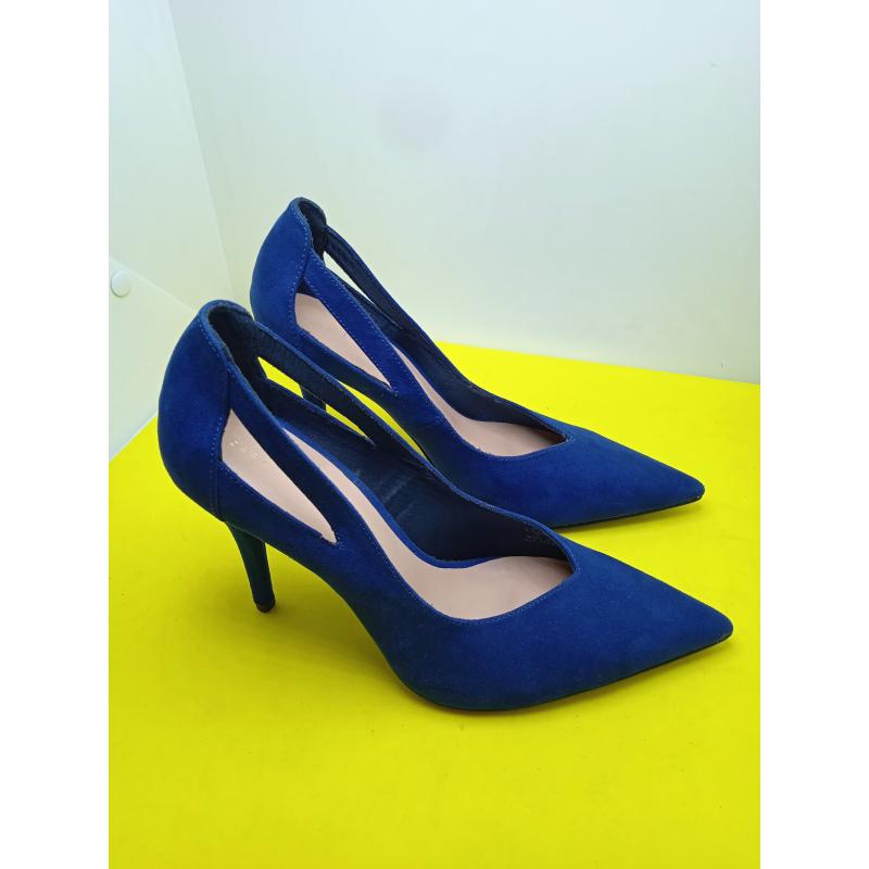 SCARPE CON TACCO SCOLLO E ALLACCIATURA - Blu | ZARA Italia / Italy