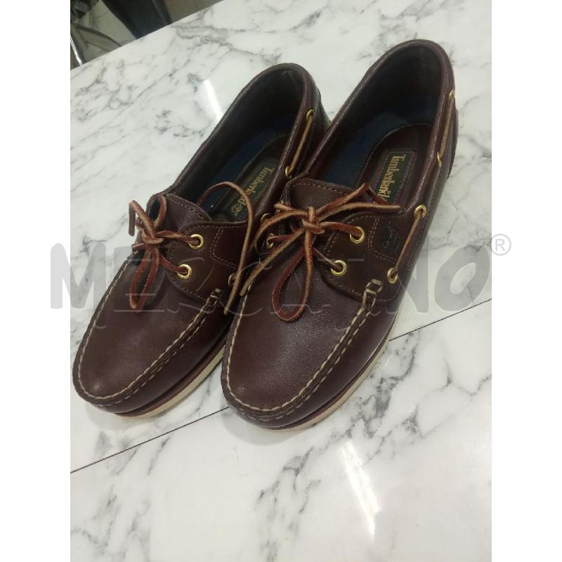 SCARPE UNISEX MOCASSINI MARRONI TIMBERLAND PELLE LACCI  | Mercatino dell'Usato Benevento 1