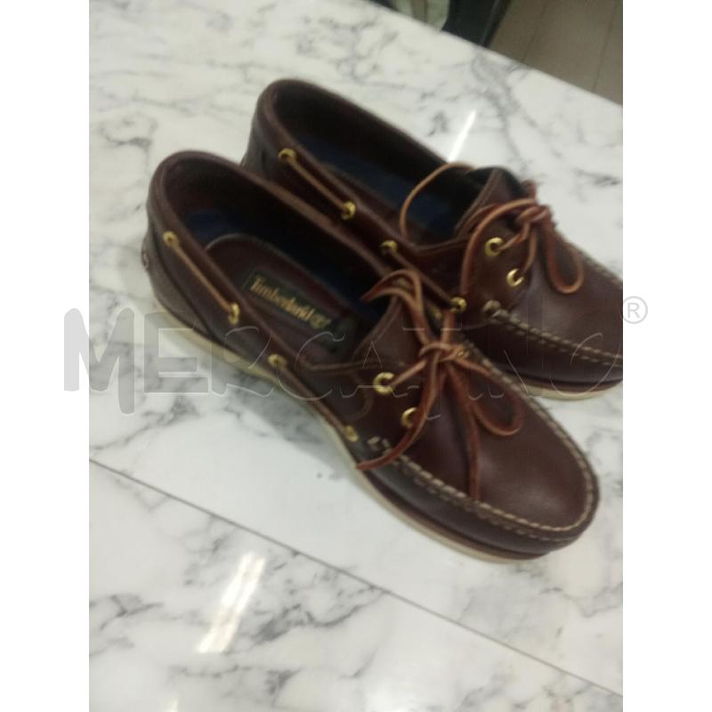 SCARPE UNISEX MOCASSINI MARRONI TIMBERLAND PELLE LACCI  | Mercatino dell'Usato Benevento 3