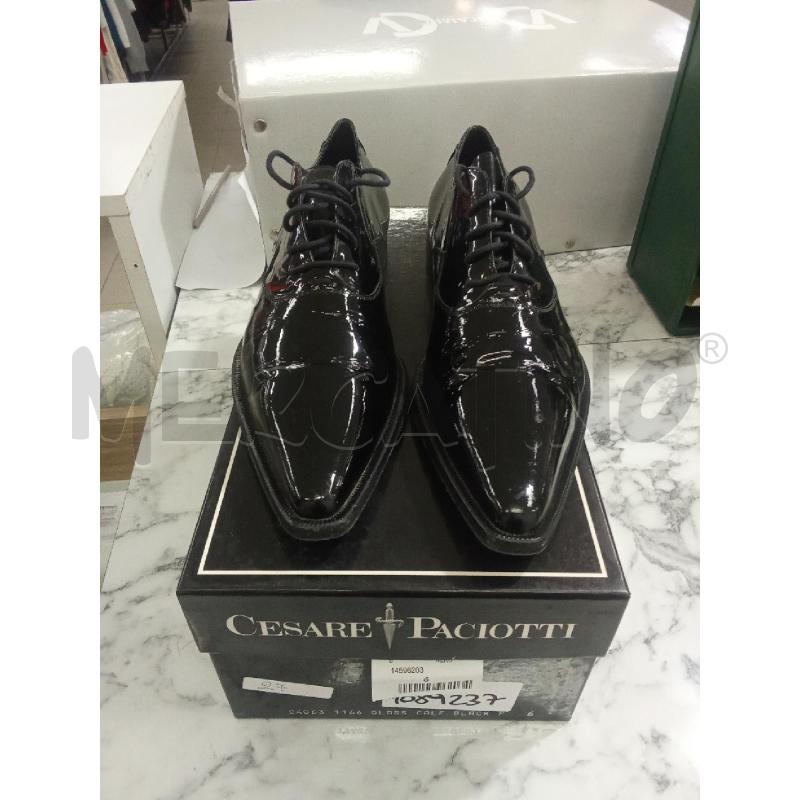 SCARPE UOMO NERO LUCIDE CESARE PACIOTTI | Mercatino dell'Usato Benevento 1
