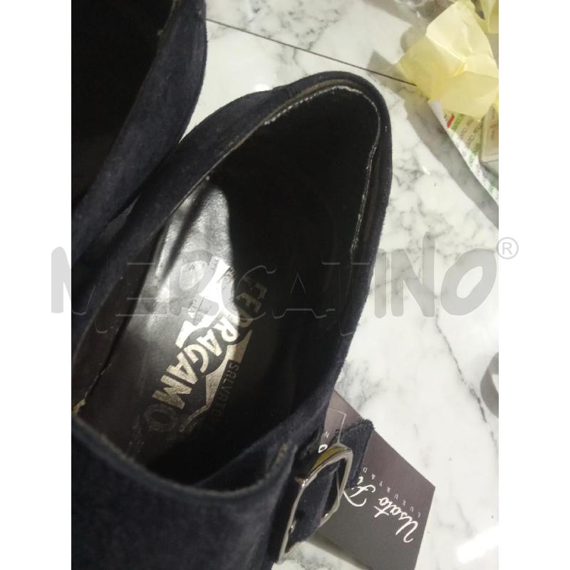 SCARPE UOMO SCAMOSCIATE BLU FIB. SALVATORE FERRAGAMO  | Mercatino dell'Usato Benevento 3