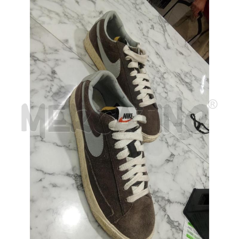 SCARPE UOMO SCAMOSCIATE MARRONI NIKE BLAZER BASSE LACCI  | Mercatino dell'Usato Benevento 3