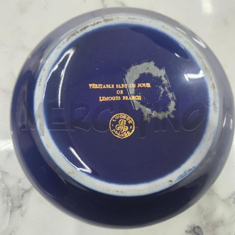 SCATOLA CER BLU BORDO DORATO LIMOGES | Mercatino dell'Usato Benevento 3