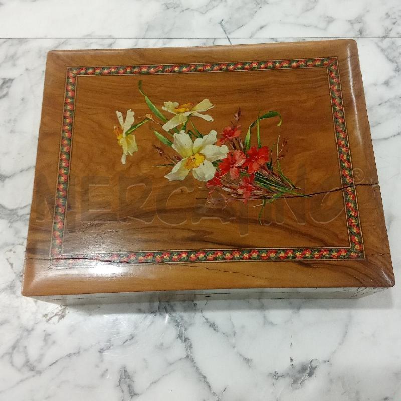 SCATOLINA LEGNO INS FIORI X INCHIOSTRO | Mercatino dell'Usato Benevento 1