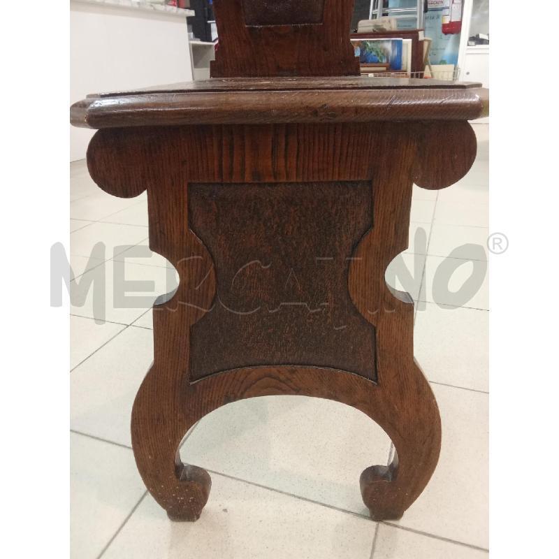 SEDIA LEGNO MARRONE SCHIENALE ALTO | Mercatino dell'Usato Benevento 4