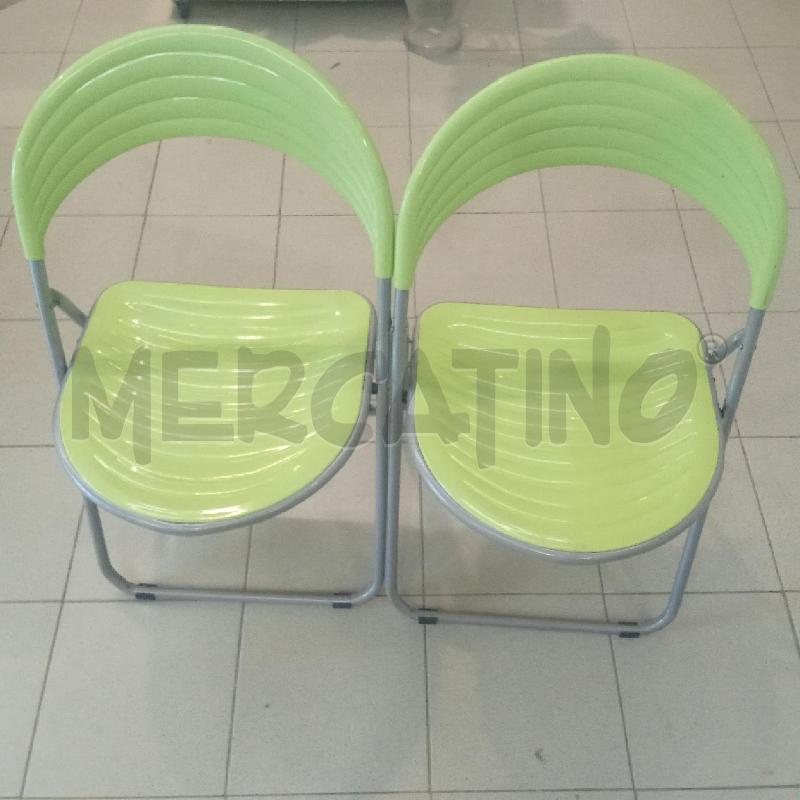 SEDIE PZ. COPPIA PLASTICA VERDI DESIGN STUDIO GP | Mercatino dell'Usato Benevento 1