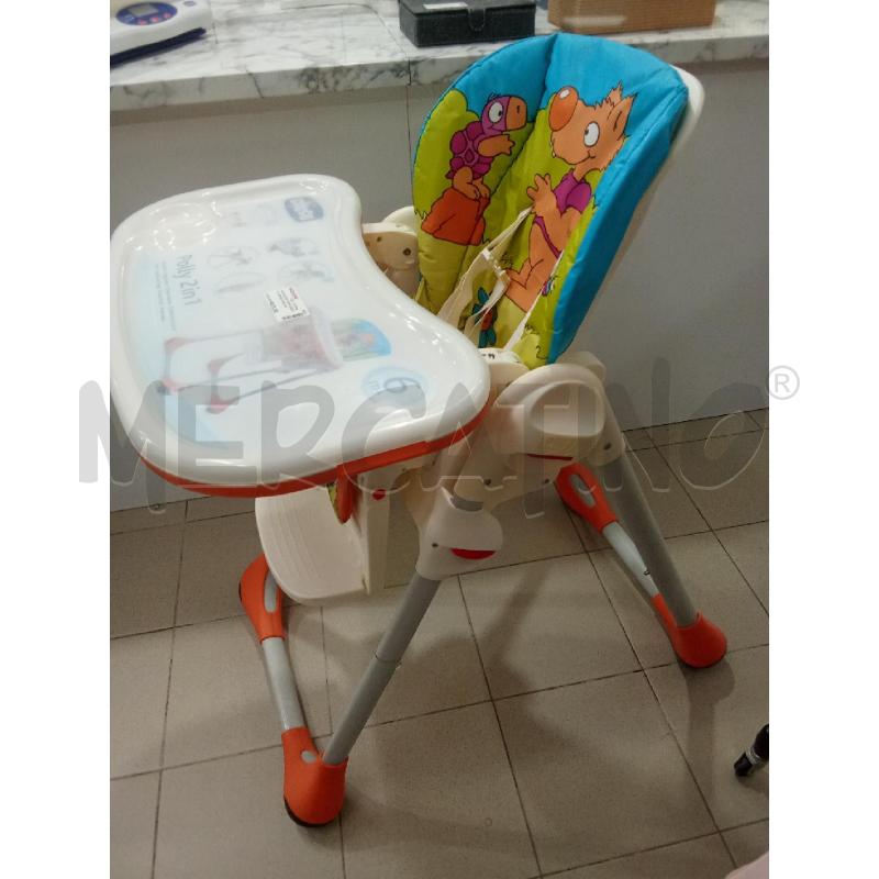 SEGGIOLINO PAPPA BIANCO ARANCIONE CHICCO POLLY | Mercatino dell'Usato Benevento 3