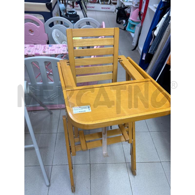 SEGGIOLINO PAPPA LEGNO SENZA CINTURE | Mercatino dell'Usato Benevento 1