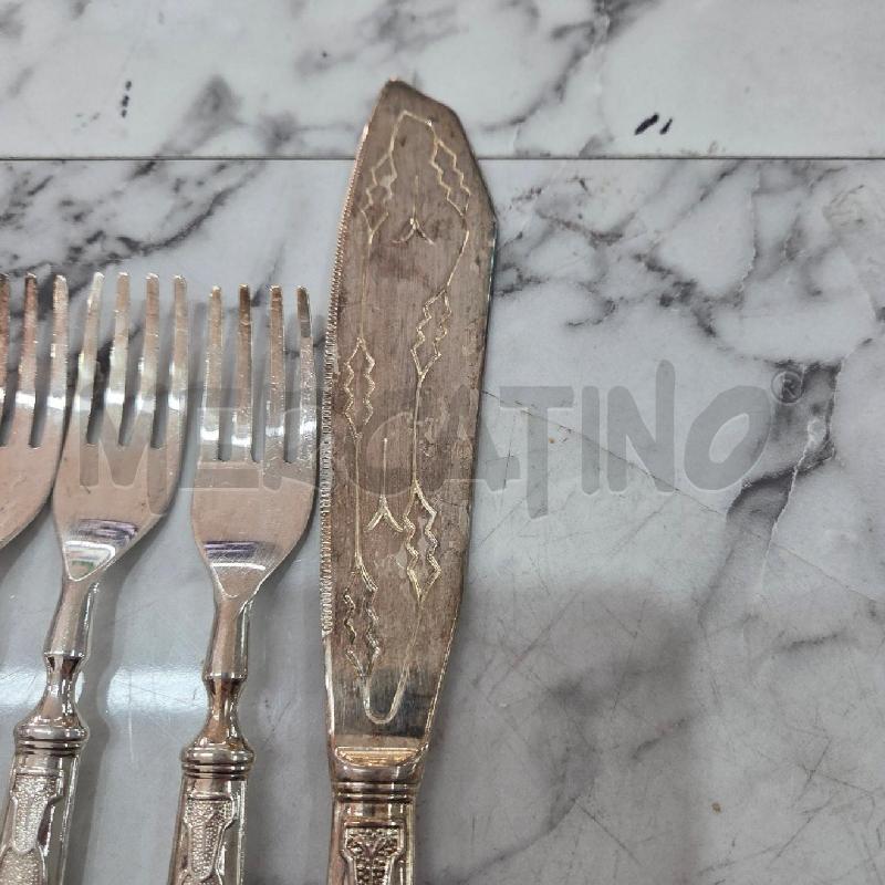 SERVIZIO DA DOLCE+COLTELLO MANICO ARGENTATO | Mercatino dell'Usato Benevento 4