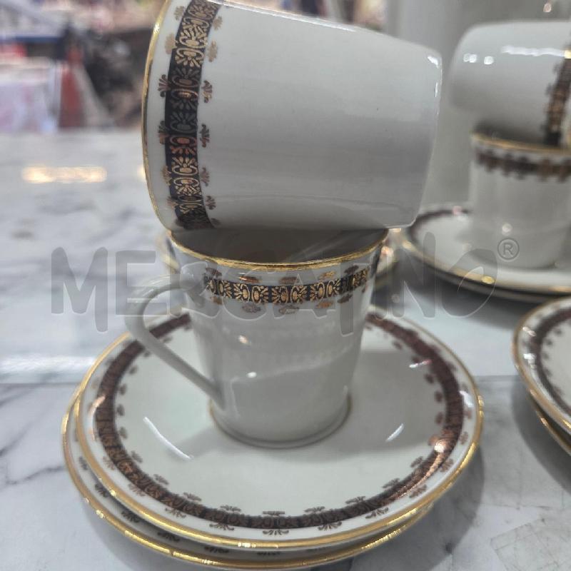 SERVIZIO TAZZINE CER BEIGE BORDO NERO DORATO BAVARIA | Mercatino dell'Usato Benevento 3