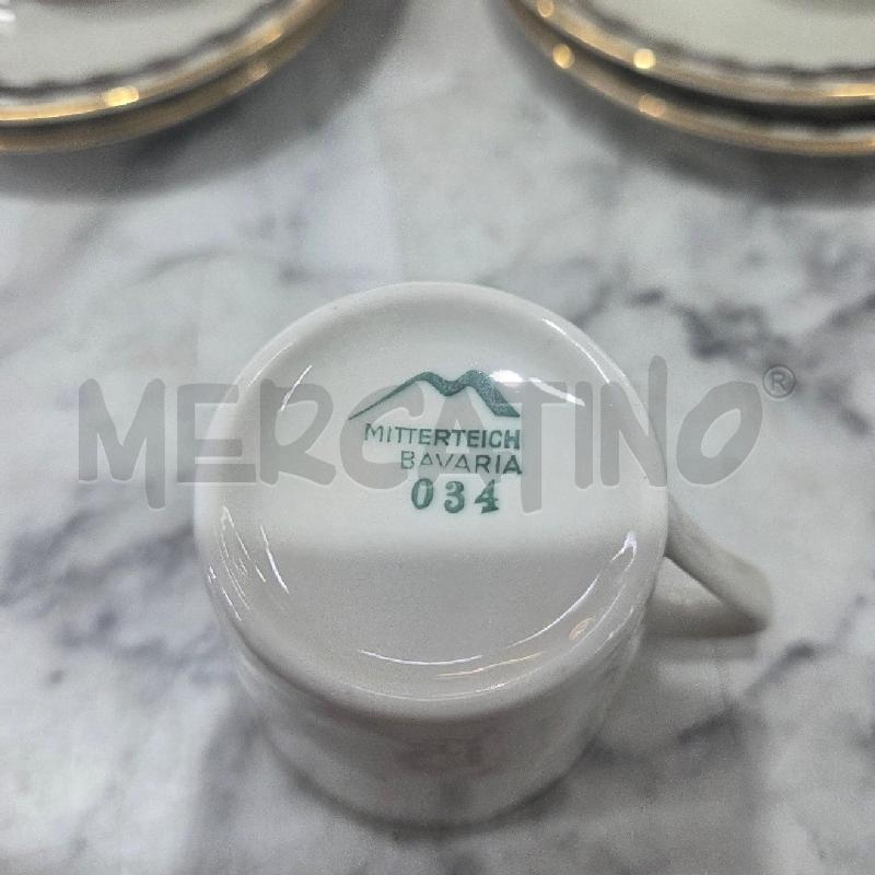 SERVIZIO TAZZINE CER BEIGE BORDO NERO DORATO BAVARIA | Mercatino dell'Usato Benevento 4