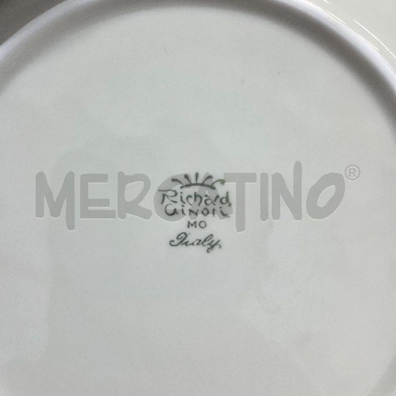 SERVIZI PZ. PIATTI BEIGE RICHARD GINORI BORSO DORATO DECORO FLOREALE | Mercatino dell'Usato Benevento 4