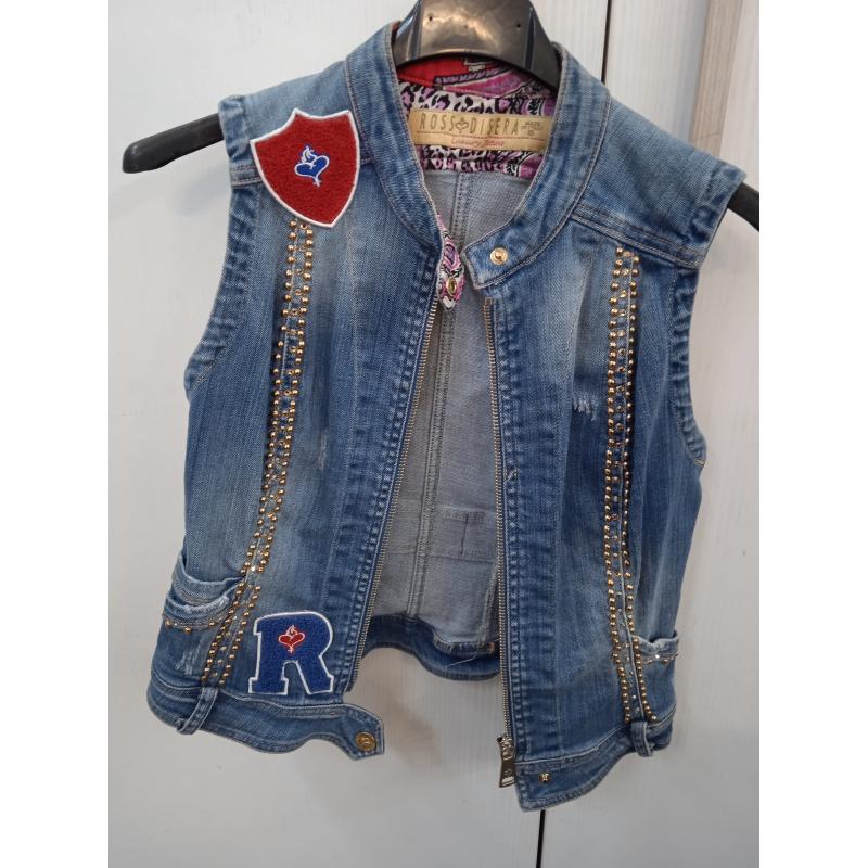 SMANICATO DONNA JEANS ROSSODISERA | Mercatino dell'Usato Benevento