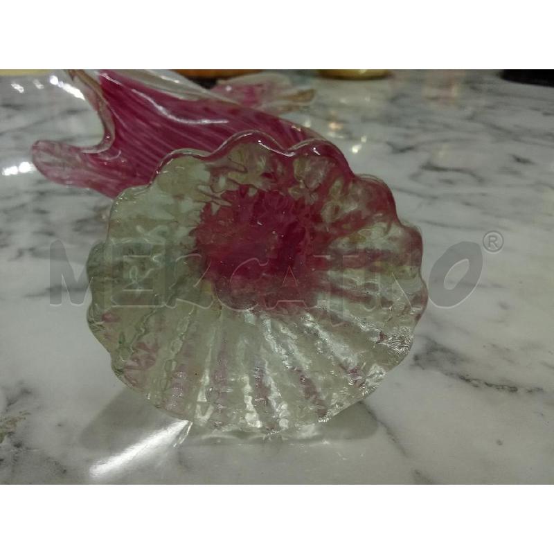 SOPRAMMOBILE CIGNO VETRO MURANO ROSA ALI TRASPARENTI | Mercatino dell'Usato Benevento 5