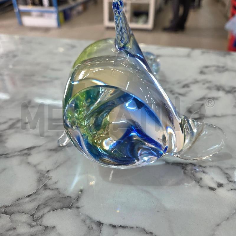SOPRAMMOBILE CIGNO VETRO MUTANO INS AZZURRO VERDE | Mercatino dell'Usato Benevento 4