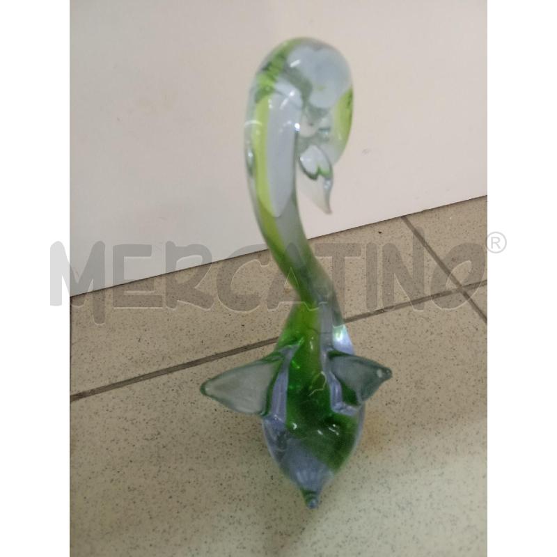 SOPRAMMOBILE CIGNO VETRO VIOLA VERDE | Mercatino dell'Usato Benevento 3