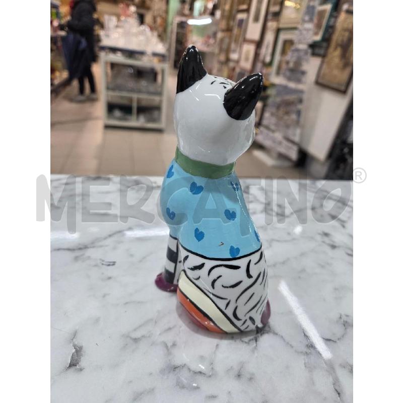 SOPRAMMOBILE GATTO CER BIANCO AZZURRO CANDIDE STELLE LIMOGES | Mercatino dell'Usato Benevento 2