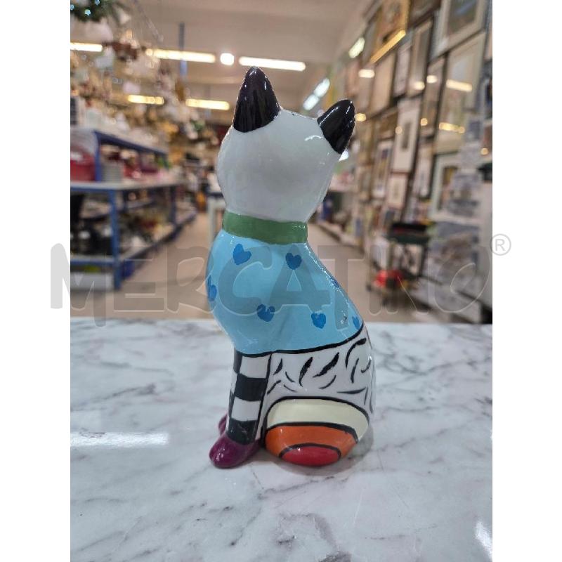 SOPRAMMOBILE GATTO CER BIANCO AZZURRO CANDIDE STELLE LIMOGES | Mercatino dell'Usato Benevento 5