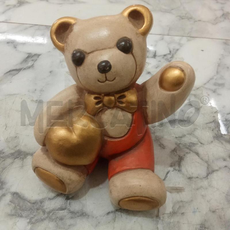 SOPRAMMOBILE ORSETTO THUN VESTITO ARANCIONE INS CUORICINO DORATO | Mercatino dell'Usato Benevento 1