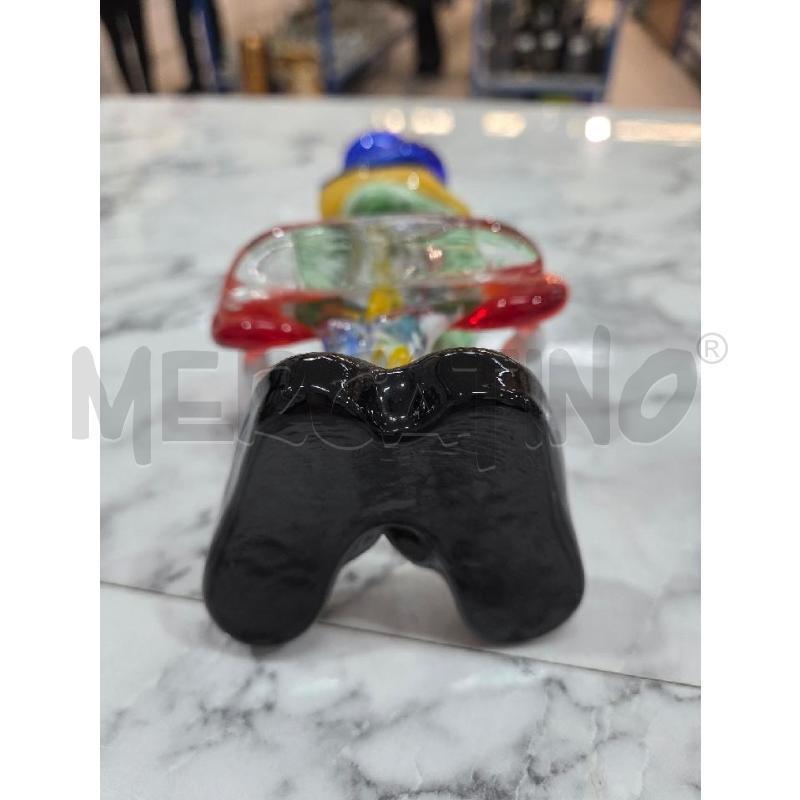 SOPRAMMOBILE PAGLIACCIO VETRO MURANO 22 CM FIOCCO VERDE | Mercatino dell'Usato Benevento 4
