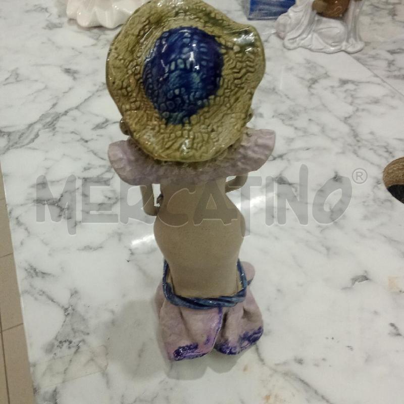 SOPRAMMOBILE STATUINA CRETA GONNA ROSA BLU  | Mercatino dell'Usato Benevento 2