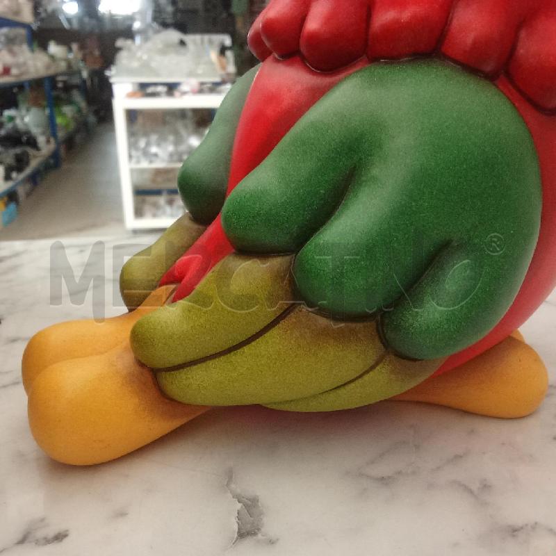 SOPRAMMOBILE THUN PAPPAGALLO ROSSO CRESTA VERDE BECCO GIALLO H20CM | Mercatino dell'Usato Benevento 4