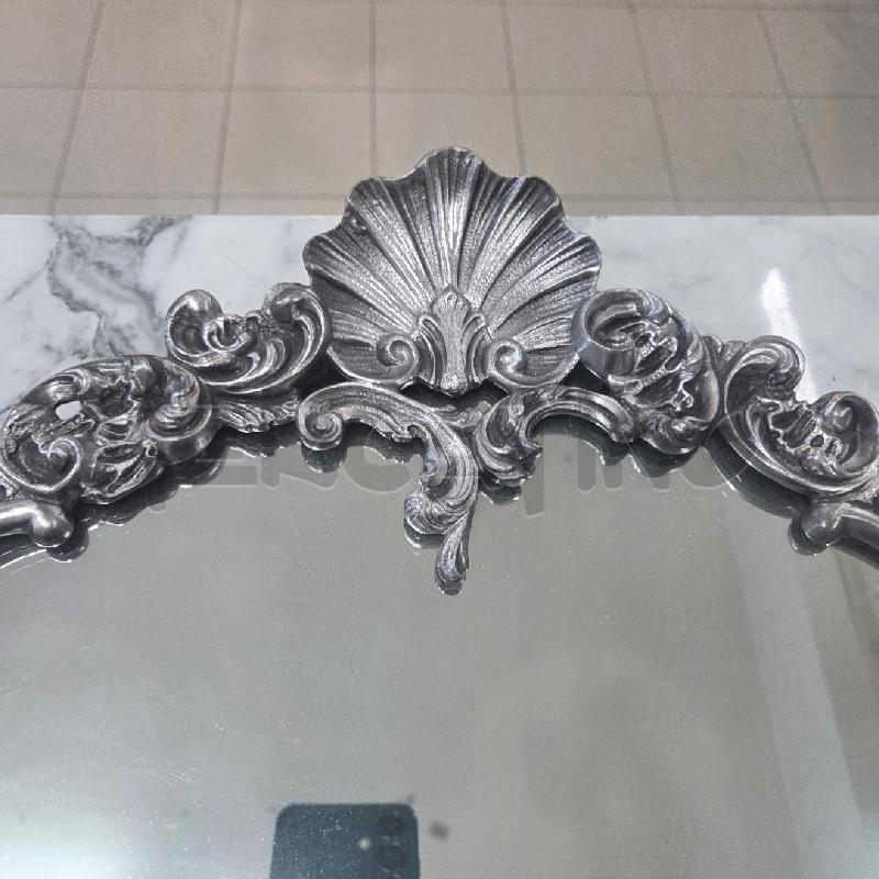 SPECCHIO METALLO CORNICE BORDO CONCHIGLIA | Mercatino dell'Usato Benevento 3