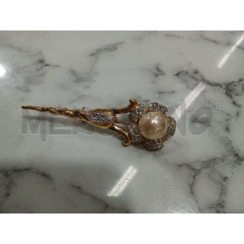 SPILLA FIORE STRASS PERLINA CENTRALE A.  | Mercatino dell'Usato Benevento 3