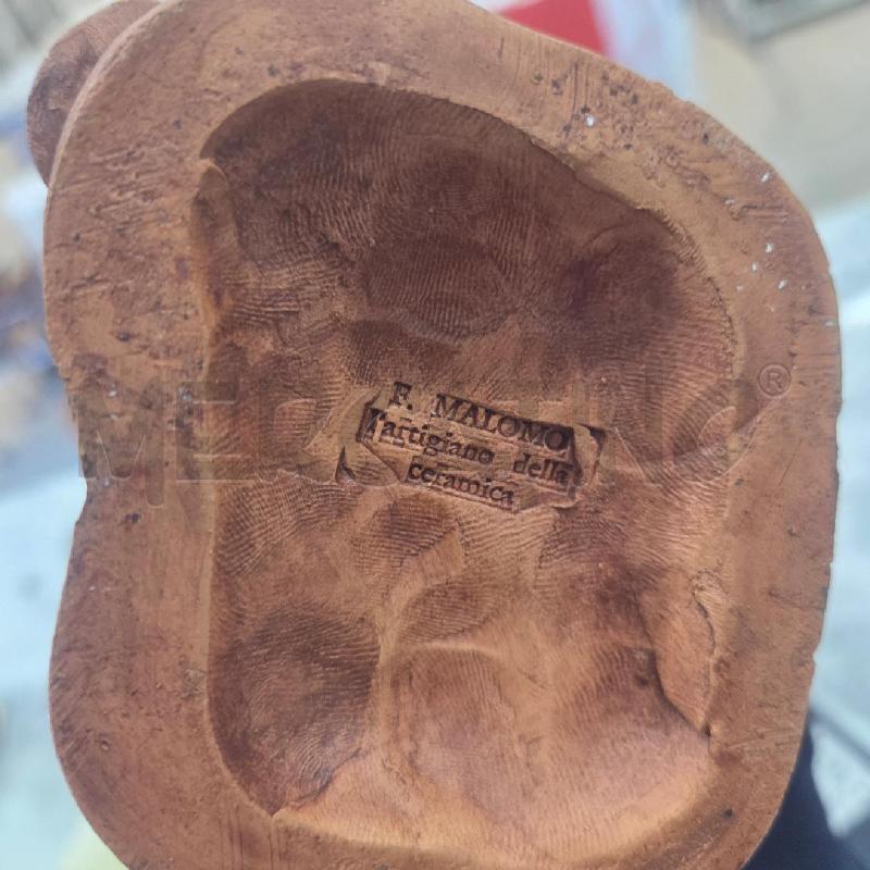STATUA TERRACOTTA MARRONE SUONATORE  | Mercatino dell'Usato Benevento 4