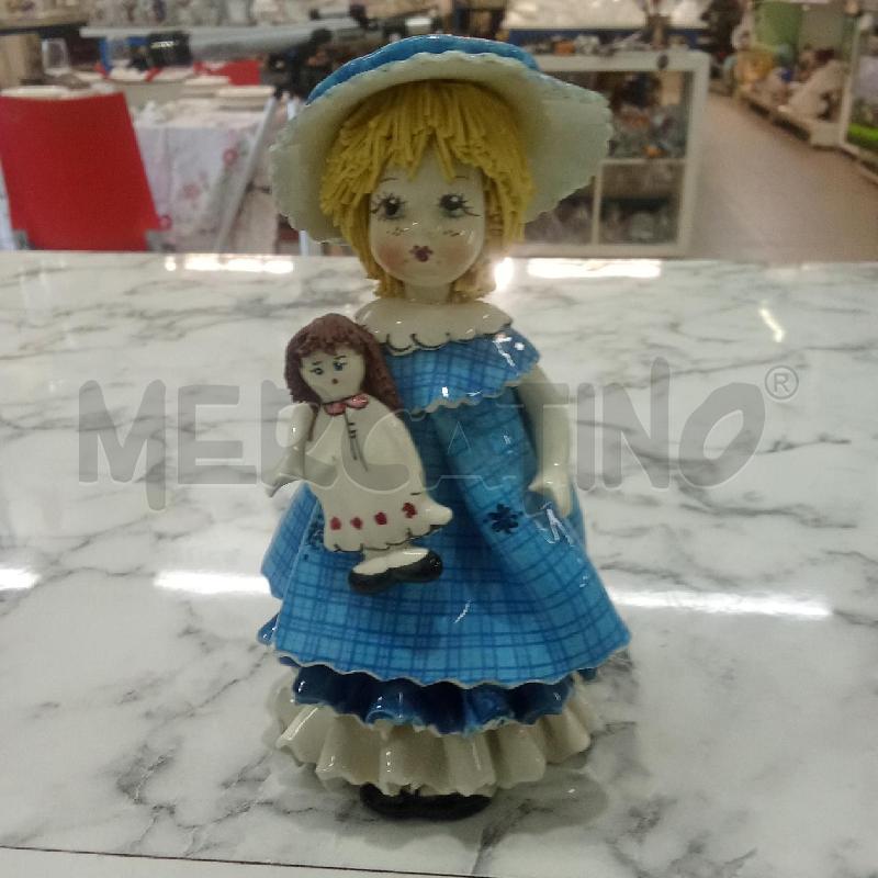 STATUINA PORCELLANA BIANCA BLU ZAMPIVA | Mercatino dell'Usato Benevento 1