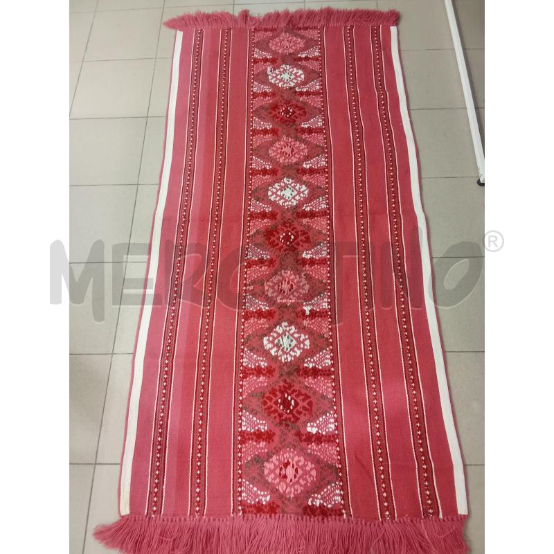 TAPPETO 180X90ROSA SCURO MOTIVO GEOMETRICO FRANGE  | Mercatino dell'Usato Benevento 5