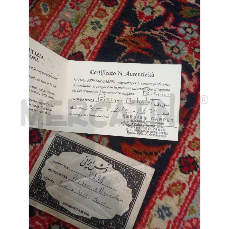 TAPPETO ROSSO PERSIANO DI KARIM M. CON CERTIFICATO DI GARANZIA | Mercatino dell'Usato Benevento 5