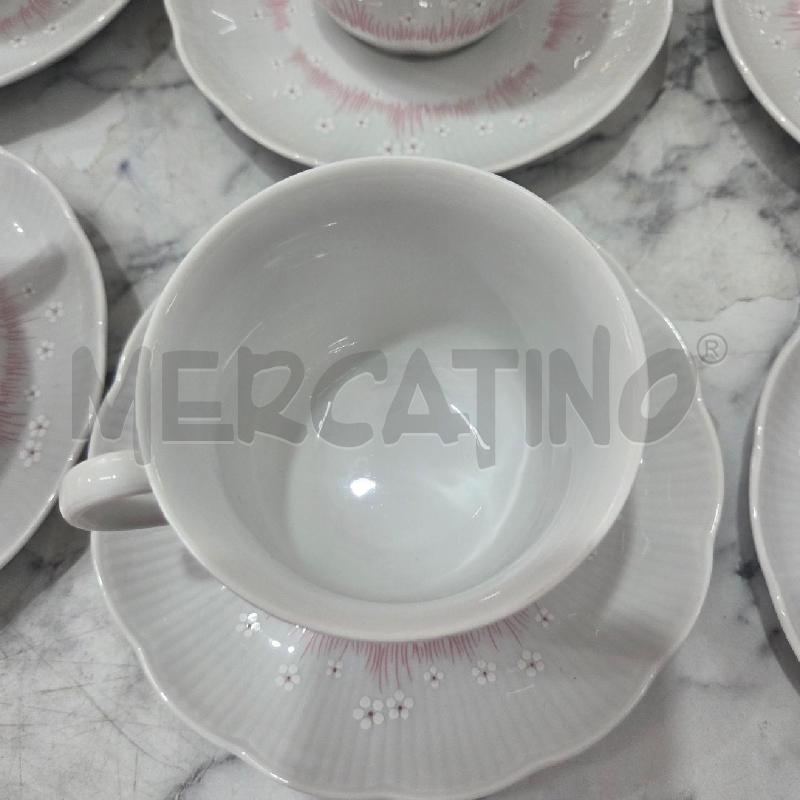 TAZZA CER BIANCA FIORI ROSA BAVARIA | Mercatino dell'Usato Benevento 3