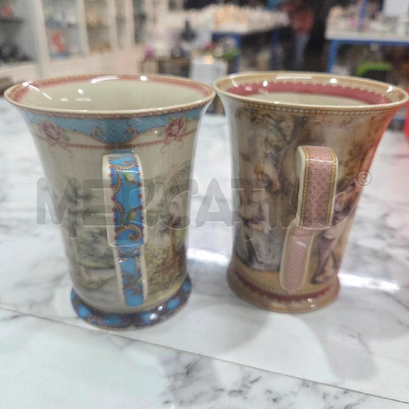 TAZZA COPPIA CER BEIGE INS DISEGNINI ROYAL CROWN | Mercatino dell'Usato Benevento 2