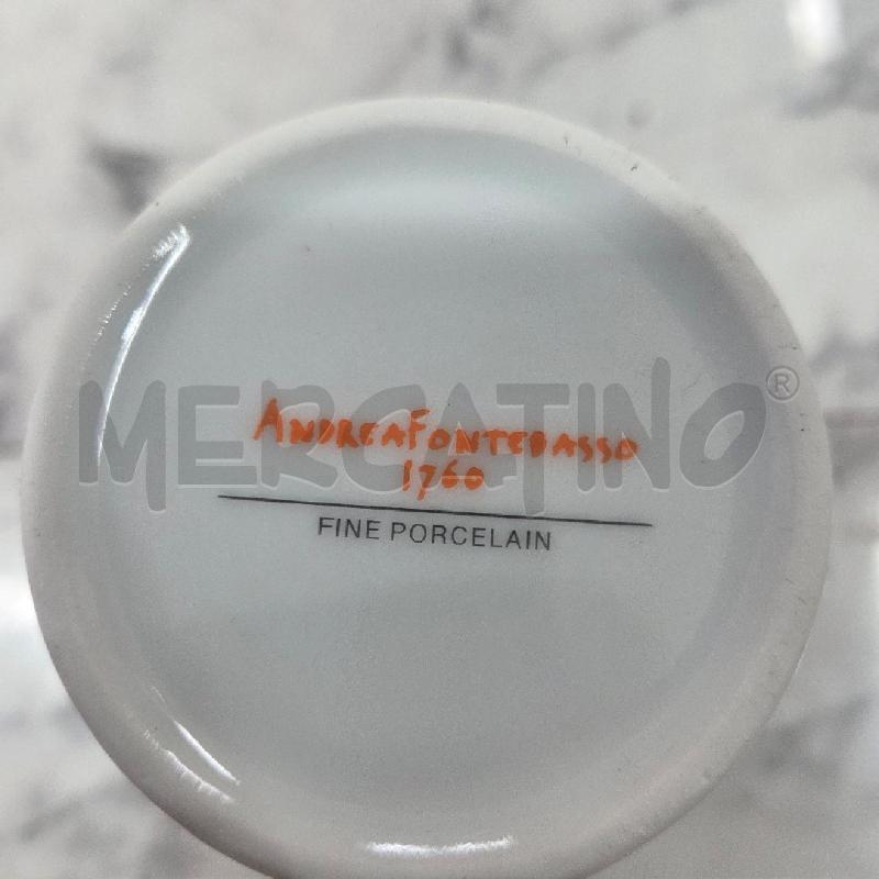 TAZZA COPPIA CER FIORI GIALLI ARANCIONE ANDREA FONTEBASSO | Mercatino dell'Usato Benevento 3