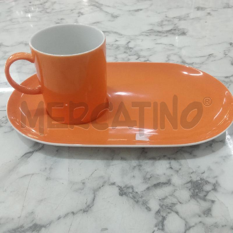 TAZZA DA COLAZIONE CER ARANCIONE+VASSOIETTO THOMAS | Mercatino dell'Usato Benevento 1