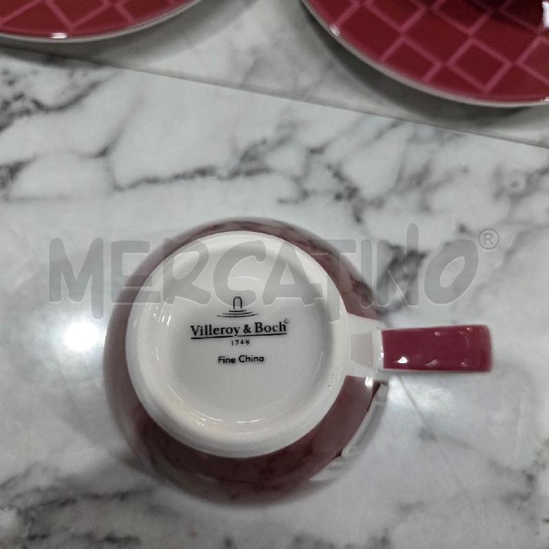 TAZZE PZ. CER FUCSIA INTERNO BIANCO VILLEROY BOCH | Mercatino dell'Usato Benevento 3